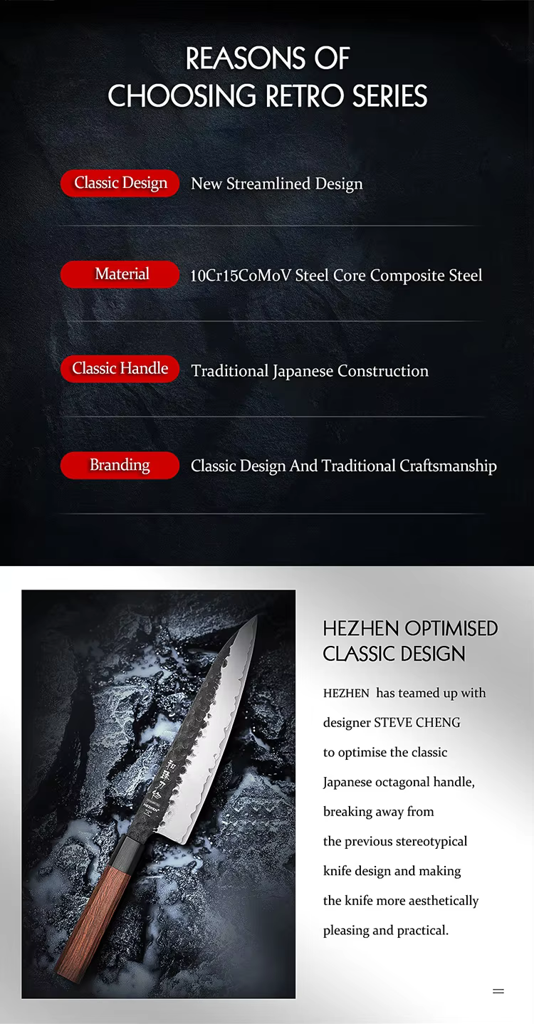 HEZHEN PM8S Chef Knife 8.5“ 9 H8bbe267433f846239b7b78dc3f516f28R